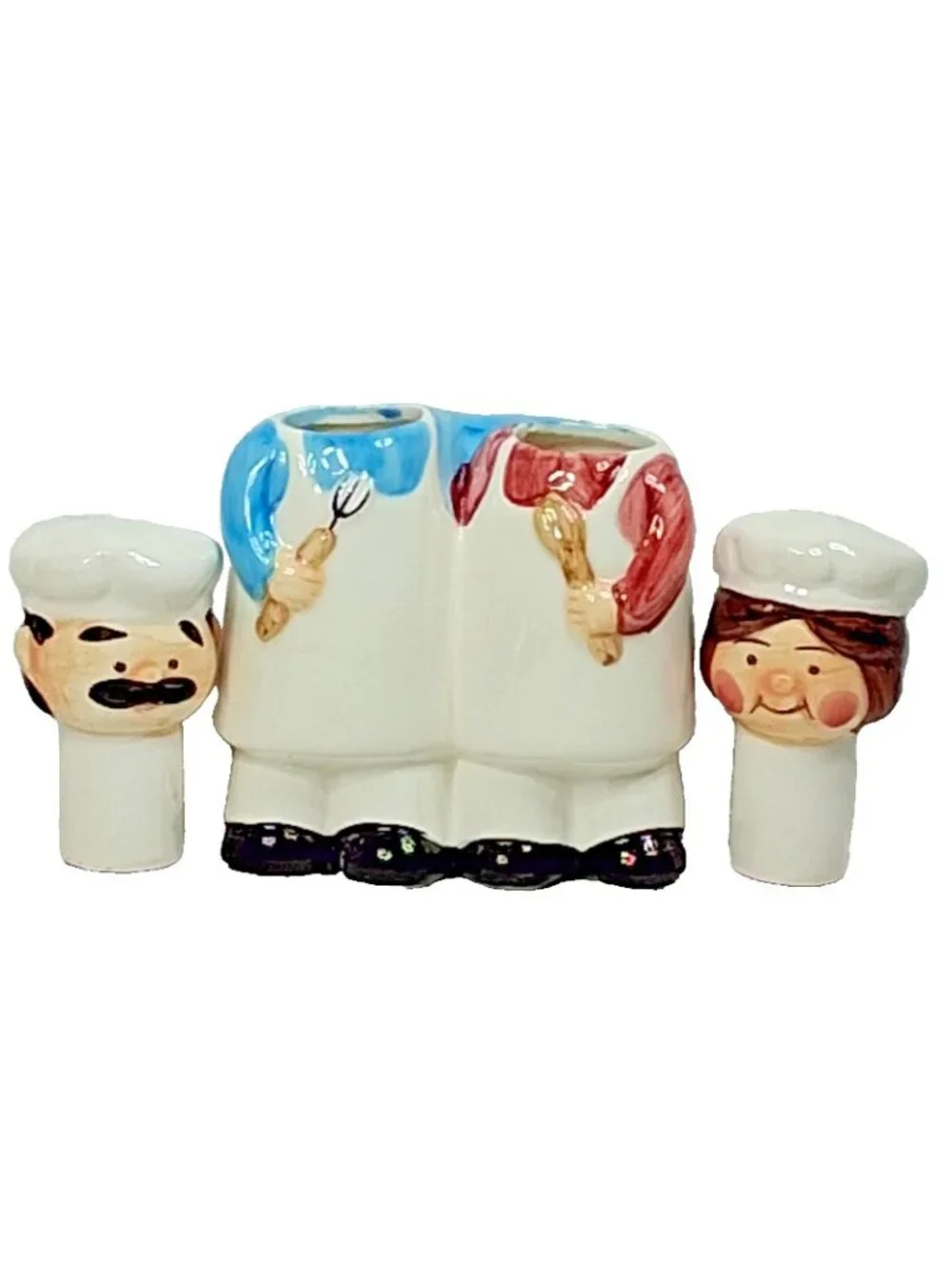 Alco Shakeables Chef And Baker Salt And Pepper Head Shakers NIB 5